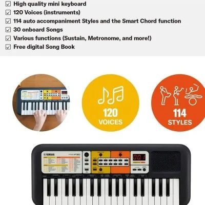 Yamaha Piano (PSS-F30) Portable – Black
